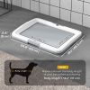 25" x 19" Pee Pad Holder, Dog Potty Tray for Indoor Outdoor, Easy to Clean Dog Training Toilet Pee Pad Tray, Grey